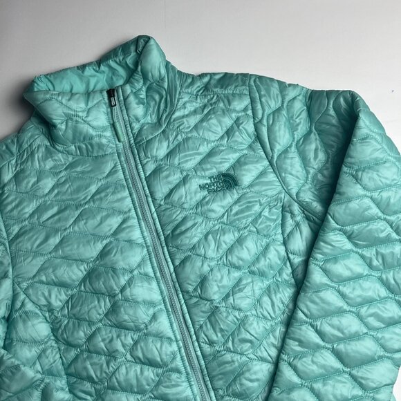 The North Face Thermoball Turquoise Quilted Outdoor Jacket Womens Size Small - Picture 2 of 15